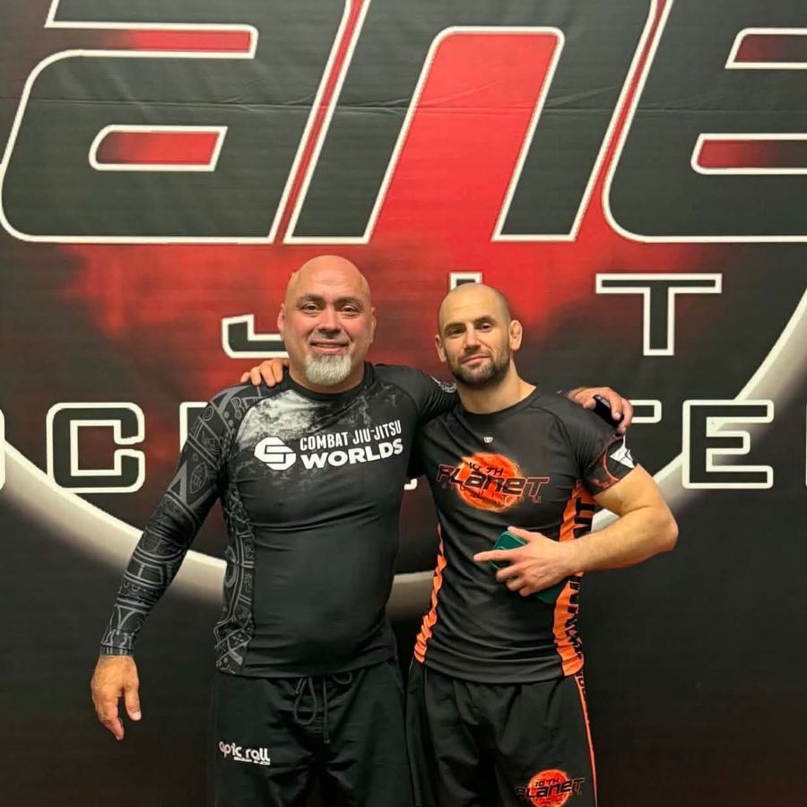 Jeff Mock with 10th Planet founder Eddie Bravo